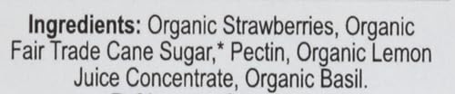 Food For Thought Organic Strawberry Basil Preserves for Health-Conscious Home Cooks - USDA Organic - 9 OZ
| Food For Th