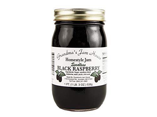 Grandma's Seedless Black Raspberry Jam - Natural and Seedless for Easy Spreading - Perfect for Breakfast and Toast
| Gr