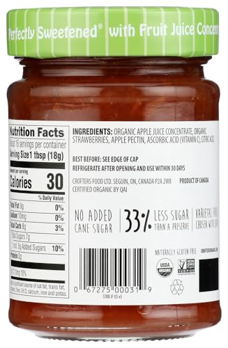 Crofter's Organic Just Fruit Spread Strawberry 10 oz Pack of 3 USDA Organic
| Crofter's Organic Strawberry Just Fruit S